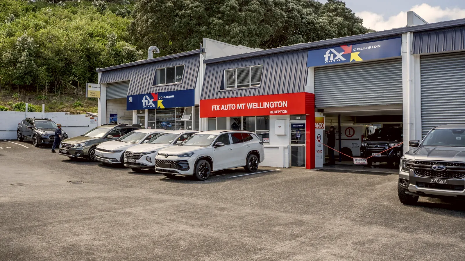 Fix Auto Mt Wellington workshop frontage on Portage Road