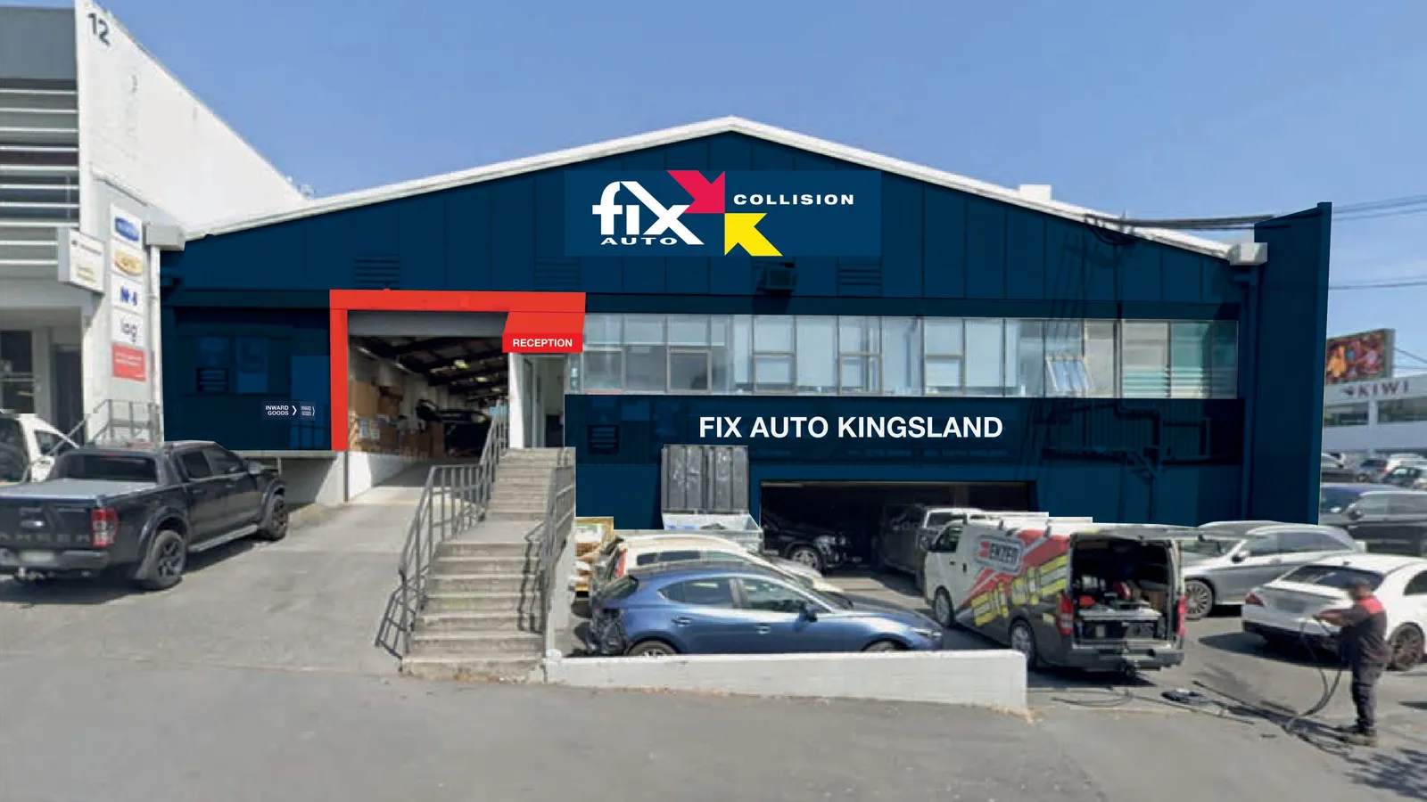 Artist's impression of Fix Auto Kingsland at 16–18 Aitken Terrace with its new signage