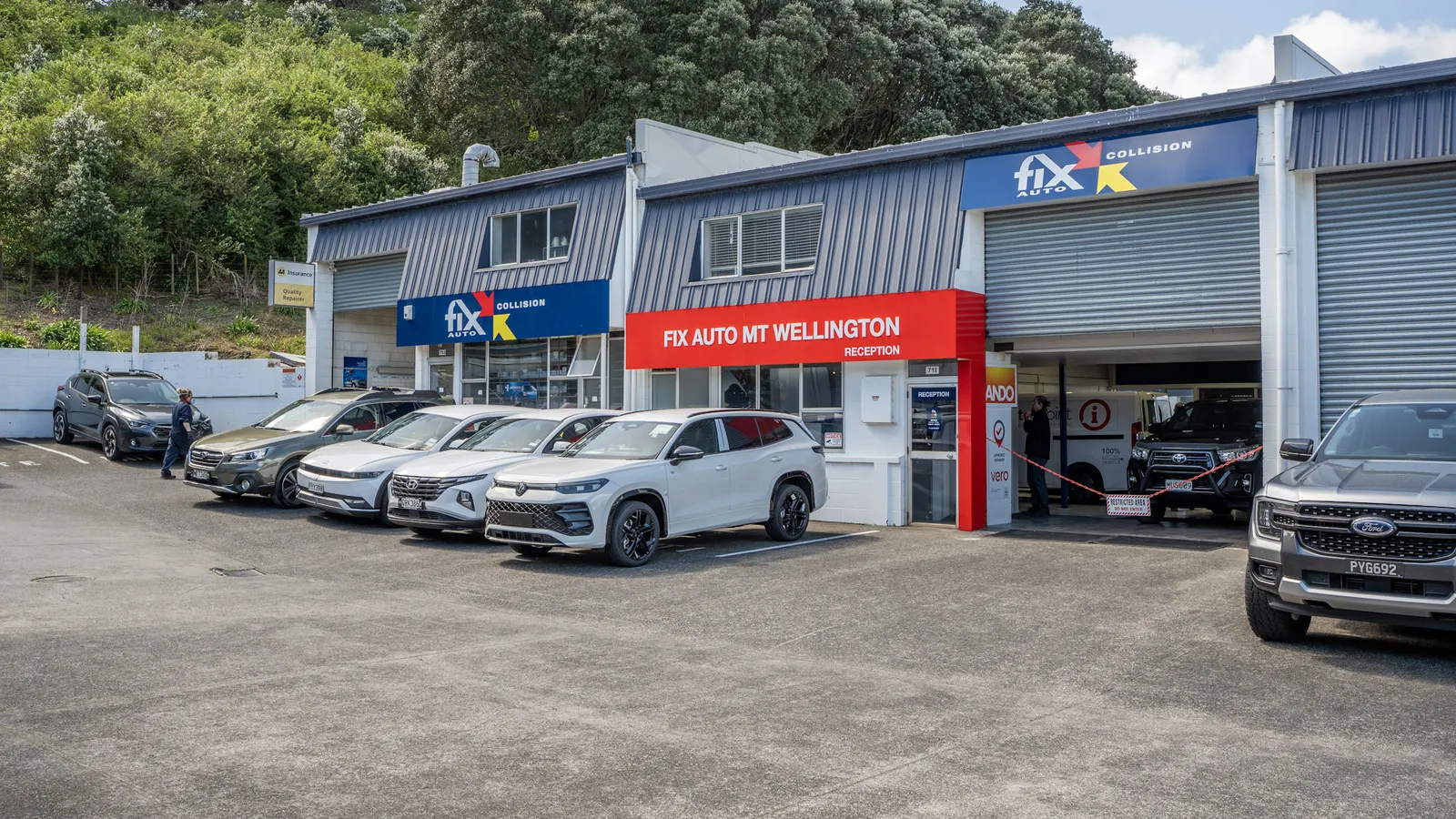 Fix Auto Mt Wellington workshop frontage on Portage Road