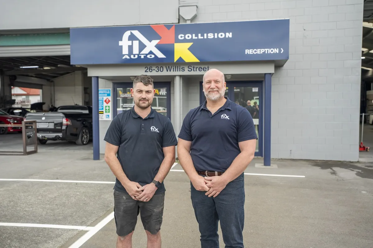 Outside Fix Auto Palmerston North CBD at 26–30 Willis Street