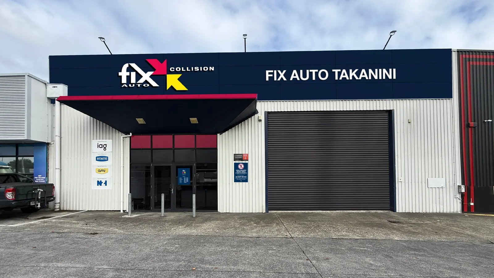 Artist's impression of Fix Auto Takanini at 213 Great South Road with its new signage
