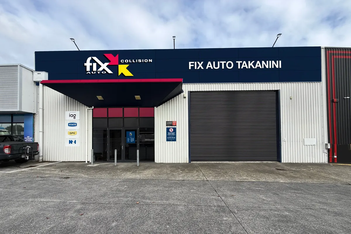 Artist's impression of Fix Auto Takanini at 213 Great South Road with its new signage
